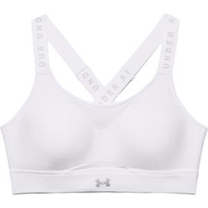Under Armour Women's UA Infinity High Sports Bra (White (100)/Halo Gray), Small