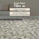Tivoli Self Adhesive Vinyl Floor Tiles, 45 Tiles - 12" x 12", Marble Blocks - Peel & Stick, DIY Flooring for Kitchen, Dining Room, Bedrooms, Basements & Bathrooms by Achim Home Decor