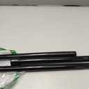 Black Spring Tension Curtain Rod 28-52 Inches, 7/8" Diameter Adjustable Shower Curtain Rod No Drill, Anti-slip Heavy Duty Spring Curtain Rod for Windows Bathroom Kitchen Closet Doorway