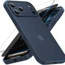 3 in 1 for iPhone 17 Pro Max Case, [Non-Slip] [Military-Grade Drop Protection] [Full Camera Protection] Shockproof Phone Case for iPhone 17 Pro Max, with 2 * Screen Protector, Midnightblue
