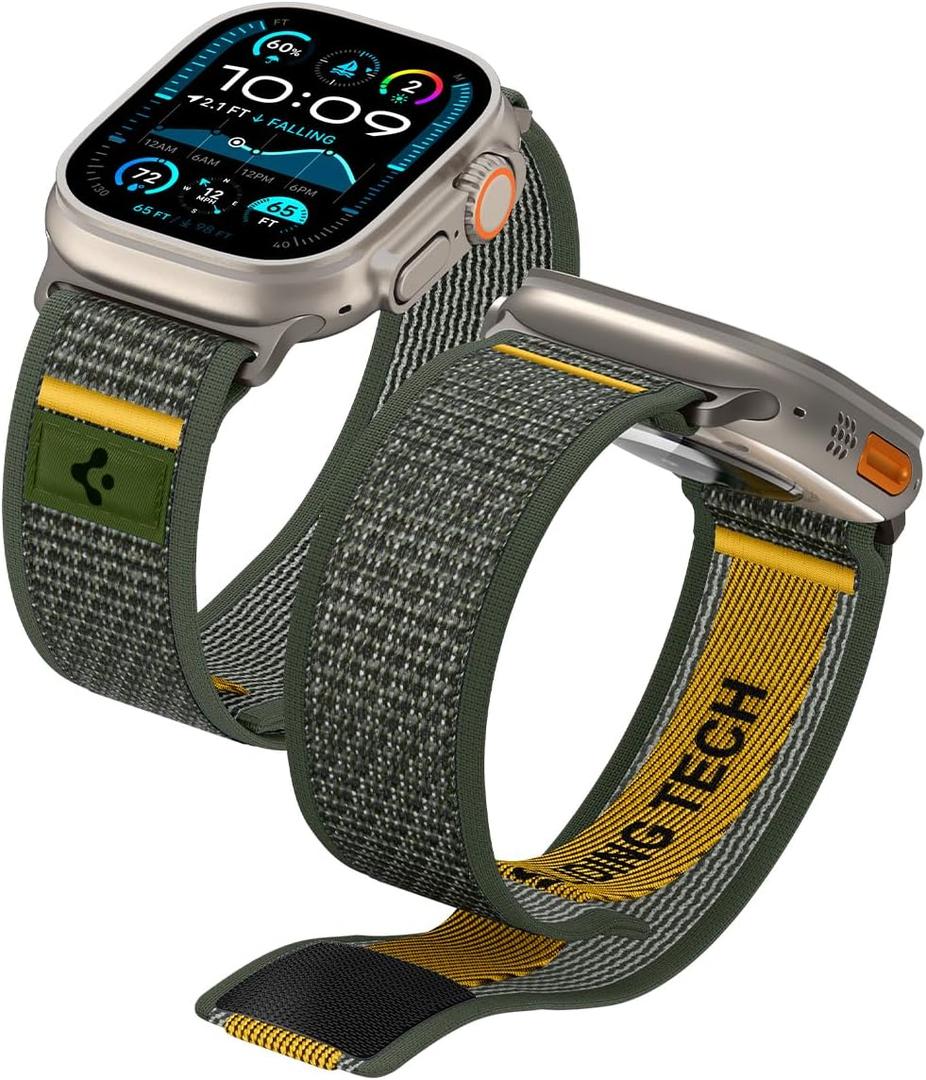 Spigen for Apple Watch Band, Compatible with Ultra 3/2/1 49mm, Series 11/10 46mm, 9/8/7 45mm, SE3/SE2/SE/6/5/4 44mm, 3/2/1 42mm