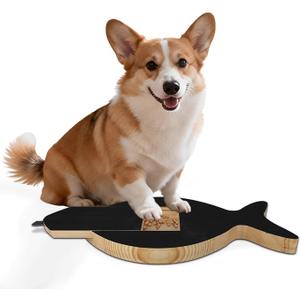 Vivifying Dog Nail Scratch Board with Treat Drawer, Stress-Free Nail Filing Tool for Dogs, Alternative to Clippers for Front Paw Nails, Interactive Training Scratch Pad with Extra Sandpaper