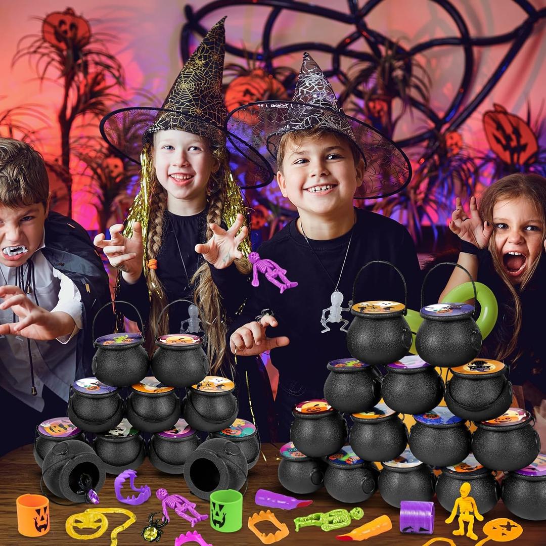 Halloween Mini Witch Cauldron Set - 12 Pack Miniverse Halloween Plastic Black Cauldron With Spider, Bat, Skull, Trick or Treat Toys in Bulk Halloween Party Favor Toys Bulk Halloween Mini Witch Cauldron Set - 12 Pack Miniverse Halloween Plastic Black Cauldron With Spider, Bat, Skull, Trick or Treat Toys in Bulk Halloween Party Favor Toys Bulk