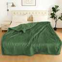 Electric Heated Blanket Full Size 72" x 84" - 5 Heat Settings & 10H Auto-Off, Micro plush Flannel & Sherpa Lining, Machine Washable, Overheat Protection, Ideal Gifts for Home/Bedroom/Sofa, Green