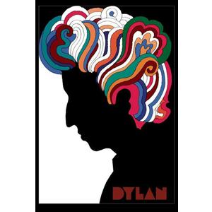 BUY ART FOR LESS Officially Licensed Bob Dylan Hair Silhouette 24 x 36 Inch Art Poster - Decorative Print - Poster Paper - Ready to Frame