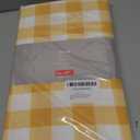 maxmill Checkered Tablecloth Stain Resistant Waterproof and Wrinkle Resistant Washable Heavy Weight Table Cloth Gingham for Dining Room and Outdoor Use, Rectangle 60 x 120 Inch Yellow and White
