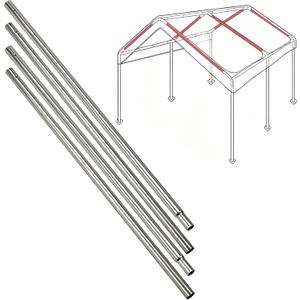 2 Pack Canopy Brace Pole, 10x20 Tent Support Rod | Heavy Duty Metal Replacement Support Rod, Carport Lean to Awning Accessory, Garage Shelter Pole, Canopy Frame Reinforcement