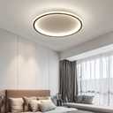 15.7 Inch Flush Mount Ceiling Light, 40-60W Round LED Ceiling Light Fixtures, Thin Modern Ceiling Lamp, Close to Ceiling Lights for Bedroom, Kitchen, Living Room, 3 Color Temperature Selectable