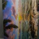 DBLAKI DB2462 Canvas Wall Art Beach Sunset Ocean Waves Nature Pictures Canvas Print Frame Picture for Living Room Bedroom Kitchen Home and Office Wall Decor