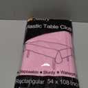Smiry Disposable Table Cloth - 10 Pack, 54 x 108 Inch Waterproof Rectangle Tablecloths for Parties, Decorative Plastic Table Cover, Leakproof & Sturdy, Pink