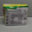 Sewing Machine for Beginners, Portable Mini Sewing Machine with 50 Pcs Fabric and 32 Pcs Sewing Threads Kit, 12 Built-in Stitches 2 Speed with Foot Pedal