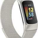 Stainless Steel Metal Band fit for Fitbit Charge 5/6 Silver