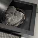 8 Inch Hooded Wall Vent Cover for Dryer Vent - Galvanized Steel Exhaust Cap with Damper & Screen, Outdoor Bathroom Fan/Range Hood Vent (Includes Tape & Clamps) (Black)