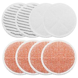 Spinwave Mop Pads Replacement Set Compatible with Bissell Spinwave 2039A 2124: 4 Heavy Scrub Pads, 2 Soft Pads, 2 Scrubby Pads by BeiLan (8Pack)