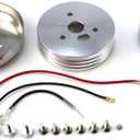 5 & 6 Hole Steering Wheel Polished Hub Adapter fit for Chevrolet Jeep Buick Pontiac Oldsmobile Silver,Billet Steering Wheel Hub Adapter