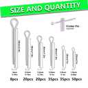 Cotter Pin Assortment Kit,Hincell 302pcs 13 Size Cotter Pins Assortment Kit 304 Stainless Steel R Clips Hardware Pins & Hairpin Cotter Pins Set for Trucks, Engine Repair