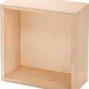 Frcctre 8 Pack Unfinished Wooden Box, 6 x 6 Inch Square Rustic Wooden Box Storage Organizer Boxes Small Wood Boxes for Crafts, Centerpiece, Home Decor, Storage, Collectibles, Succulent, Drawer