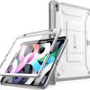 SUPCASE Unicorn Beetle Pro Series Case Designed for iPad Air 4 (2020) 10.9 Inch, with Pencil Holder & Built-in Screen Protector Full-Body Rugged Heavy Duty Case(White)