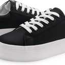 JABASIC Women Lace Up Platform Sneakers Comfortable Casual Fashion Sneaker Walking Shoes