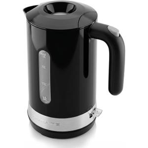OVENTE 1.8L Electric Kettle, 1500W Fast Boiling Heater for Coffee or Tea, BPA Free, Easy to Fill Lid, Water Level Window, Auto Shut-Off, Boil-Dry Protection and Removable Filter, Black KP413B