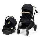 Maxi-Cosi Zelia Pro 5-in-1 Travel System with Mico Pro Infant Car Seat, Baby Stroller Combo, Reversible Seat, Large Wheels, Adjustable Handle, Newborn to Toddler, Lightweight, Caspian Caviar, EXP: 2033