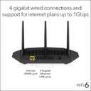 NETGEAR Nighthawk WiFi 6 Router (RAX36) Router Only, AX3000 3 Gbps Wireless Speed Dual-Band Gigabit Internet Covers 2,000 sq. ft., 25 Devices Built-in VPN, USB 3.0, Gaming