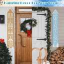 47 2 In1 Wooden Gingerbread House Outdoor Decoration Hello Winter Porch Christmas Welcome Sign Gingerbread House Decor Winter Outdoor Porch Sign for Front Door Hanging Christmas Home Decor