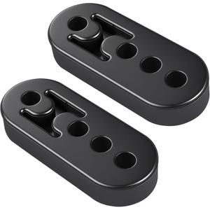 2PCS Exhaust Hangers, 4 Holes Adjustable Muffler Hanger,Universal Rubber Muffler Exhaust System,High-Density Isolation Insulator Bushing Shock Absorber Bracket Fit for Most Cars, Trucks