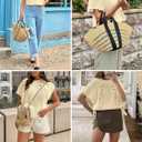 Saodimallsu Womens Summer Crochet Sweaters Batwing Cap Sleeve Cable Knit Crewneck Side Tie Casual Pullover Tops (Large, Khaki)