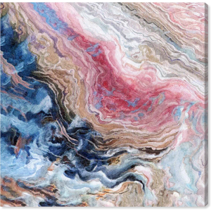 Art Remedy Doll Memories-Bold Watercolor Geode Pastel Color Painting, 12x12 Inches