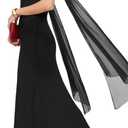 Parthea Women's Summer Formal Wedding Guest Dresses Sleeveless Backless Long Elegant Evening Party Maxi Bodycon Dress (Black, S)