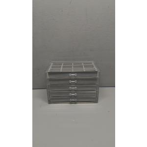 Pack of
5 Drawers Necklace Organizer Storage, Tray with Clear Lid, Dustproof Velvet Necklaces Holder Storage Display Case, Necklace Tray Drawer Insert for Pendant Suitable for Women and Girls