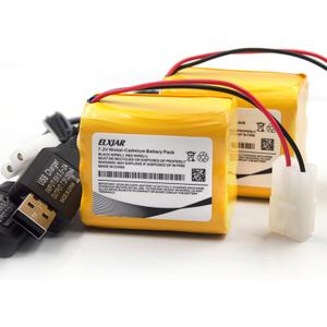 (2-Pack) 7.2V 1000mAh AA NI-CD Battery Pack with Tamiya Plug and Charge Cable for RC Truck, RC Boat, RC Tank, RC Car