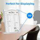 DECOHOBO 12 Pack Acrylic Sign Holder 8.5 x 11, Clear Plastic Display Stands for Tabletop, L-Shape Acrylic Stands for Flyers, Documents, Office, Restaurants, Vertical Sign Holder 8.5x11 for Desktop