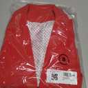 luvamia Women's Long Sleeve Formal Notch Lapel Button Down Blazer Pockets Jacket (Red, S)