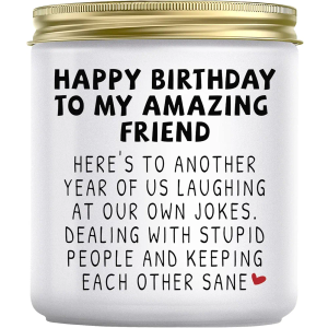 Jonico Happy Birthday Gifts for Women - Funny Best Friend Friendship Gifts for Women Friends, Birthday Gifts for Best Friend Bestie BFF Coworker Classmate Women, Lavender Candle Gifts