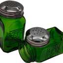 Vintage Salt and Pepper Shakers (Green, Medium)