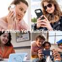 ZHK Liquid Silicone Designed for iPhone Air Case with Magnet Stand, [Precise Camera Lens Protection][Mil-Grade Drop Shockproof][Soft Anti-Scratch Microfiber Lining] Slim Fit Cover, Pink (iPhone Air 6.5 inch)