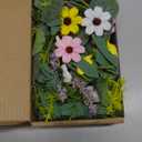 4 Pcs 9" Mini Spring Summer Flowered Wreath Floral Wedding Candle Rings Wreaths Kitchen Cabinet Wreaths with Ribbon for Pillars Wedding Table Centerpiece Farmhouse Party Home Door All Seasons Decor