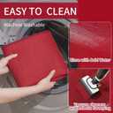 YDKGL Kitchen Mats for Floor, Super Absorbent Kitchen Rugs Non Slip Washable, Soft Imitation Linen Braided Kitchen Runner Rug, Standing Mat Sink Mat, Easy to Clean, Red 17x30