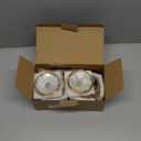 holoith 2 Pcs Coffee and Sugar Dispenser with Tray - 10 oz Sugar Bowl with Glass Lid and Spoon for Coffee Bar Accessories Kitchen Storage for Salt,Coffees Bean,Brown Sugar Cubes (Gold)