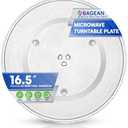 Microwave Plate Replacement 16.5 inch Fits WB48X10046 and WB48X29704 GE Microwave Turntable Plate - Exact Replacement Microwave Glass Plate - Durable Oven Dish Tray For Better Reheating and Cooking