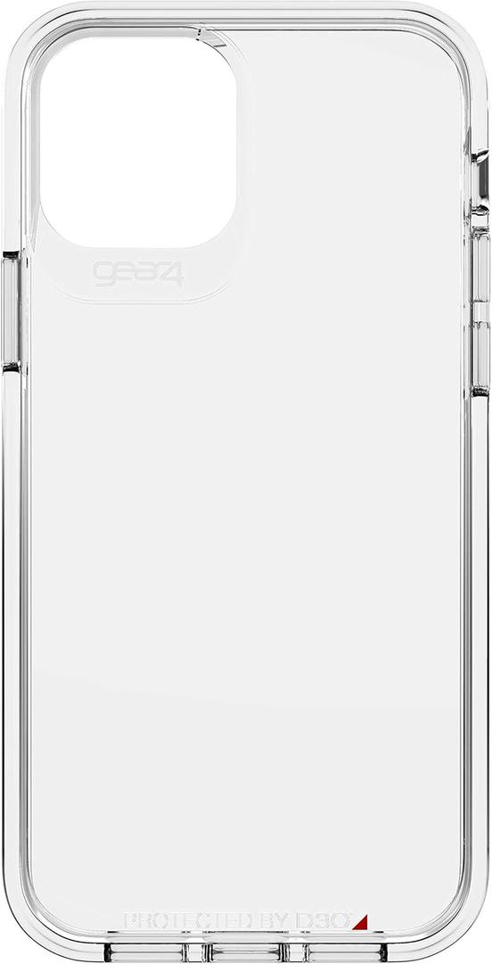 ZAGG Gear4 Crystal Palace Clear Case with Advanced Impact Protection [ Approved by D3O ], Slim, Tough Design for iPhone 12 Pro, iPhone 12 Clear