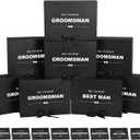 8Pack Groomsmen Proposal Box with Card (7 Groomsmen Boxes,1 Best Man Box) , 10.67.93.1 Inch Groomsmen Gift Box with Ribbon, Will You Be My Groomsman Box, Wedding Gift Box for Groomsmen Proposal Gift