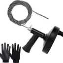 Drain Snake 25 Ft, Drain Auger Hair Clog Remover Heavy Duty Flexible Plumbing Snake Bathroom Kitchen Sink Cleaner Tools for Shower Bathtub Pipe