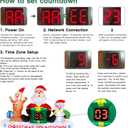Alupssuc 8 FT Christmas Inflatable Outdoor Decorations with LED Christmas Countdown Clock, Snowman Santa and Gingerbread Man, Lighted Blow Up Lawn Yard Clearance for Indoor Xmas Holiday Party Decor