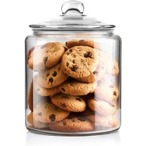 Masthome Large Glass Jar,1 Gallon Glass Jar with Lid, Airtight,Dishwasher Safe,Wide Mouth Storage Canister for Pasta,Flour,Nuts,Cookies,& More