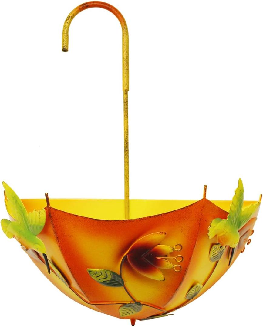 TIANCENTRAL H Farmhouse Metal Hanging Planter with Drainage Holes for Herbs or Flowers Indoor Outdoor Use by 12"x15"