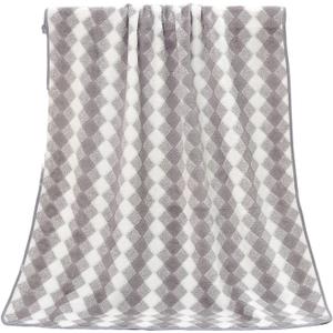 Generic Soft and Absorbent Coral Fleece Towel Set,European-Style Simple Bath Towel,Ladies Bath Towel Wrap,Multipurpose Bathroom Towels, 70x140CM, Grey