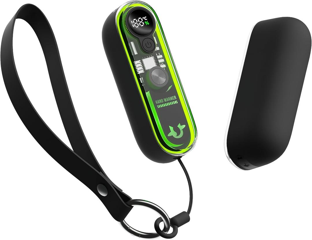 Rechargeable Hand Warmer with Large-Capacity Battery, Magnetic Transparent Design, Dual-Sided Heating with 3 Levels (113F-140F), Fast Type-C Charging, Great for Outdoor & Winter Gifts